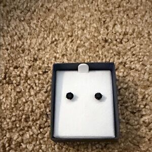 Elegant Black Stud Earrings